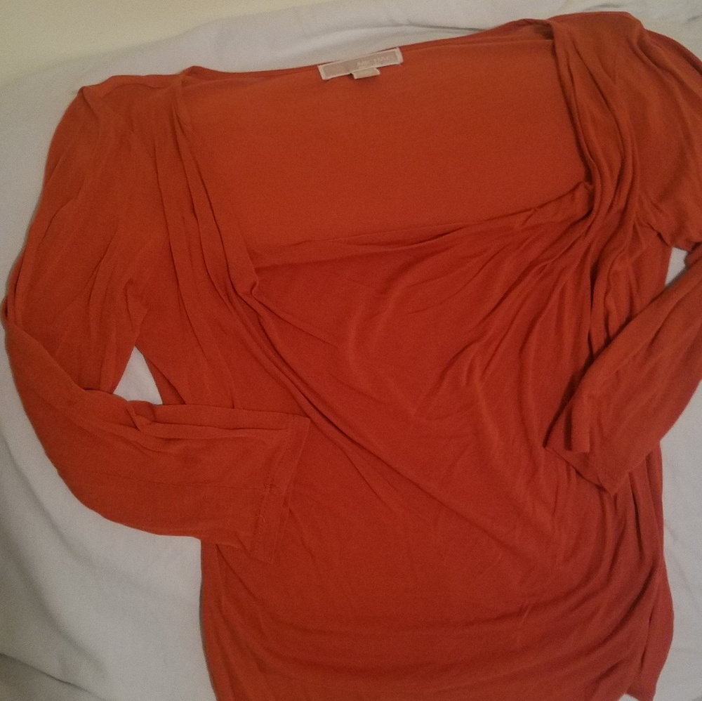 Michael Kors Rust Drape Front top
